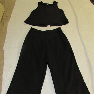 Black Two Piece Pant Set